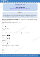 Đề thi học kì 2 Toán 12 - Đề số 6